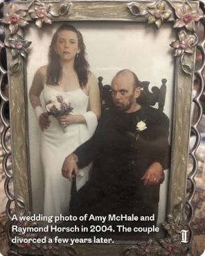 Wedding photograph of Amy McHale and Raymond R.C. Horsch from 2004.