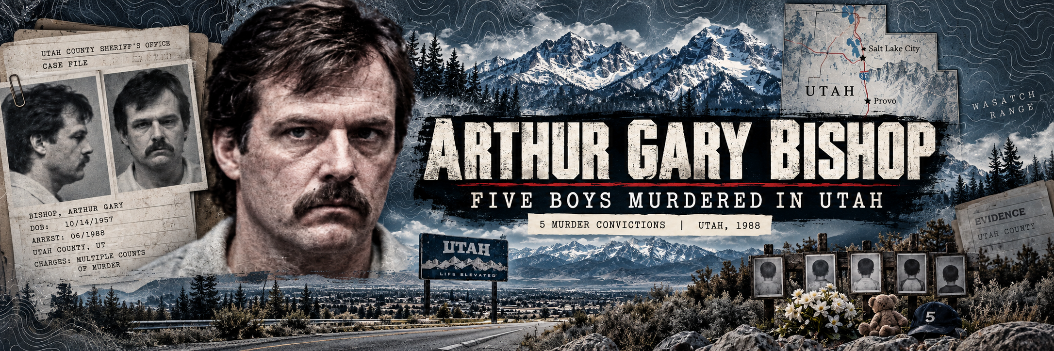 Arthur Gary Bishop Utah case header for Jaded Evidence.